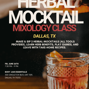 June 26: Herbal Mocktail Workshop @ Body Jam Essentials
